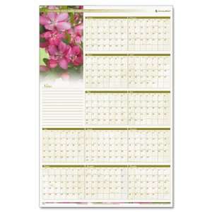  AT A GLANCE® Floral Reversible/Erasable Yearly Wall Calendar 