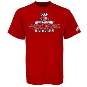   Wisconsin Badgers Cardinal Bracket Buster T shirt: Sports & Outdoors
