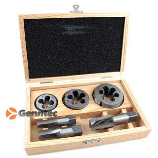 Pc Pipe Tap And Die Set Bolt Screw Remover Extractor Hand Tools 
