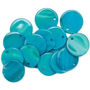  New   Favorite Findings Shellz Buttons 3/4 Turquoise Ro 