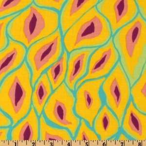  44 Wide Brandon Mably Scales Yellow Fabric By The Yard 