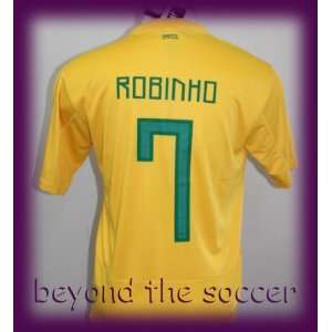 BRAZIL BRASIL HOME ROBINHO 7 FOOTBALL SOCCER JERSEY MEDIUM:  