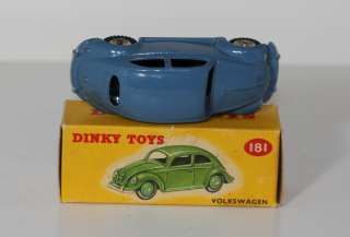 DINKY TOYS 181 VW VOLKSWAGEN BEETLE RAF BLUE SPUN WHEEL  