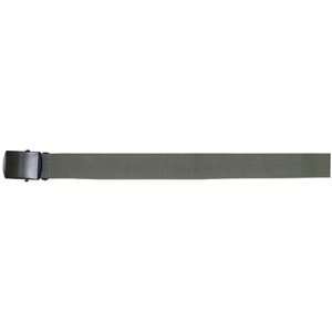 Foliage Green Black Buckle Cotton Web Belt   Up To 54 Inches, One 