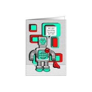  Happy Birthday Robot 4 Years Old Card: Toys & Games