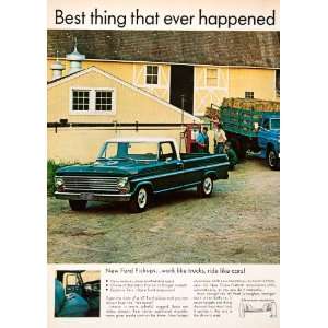  1967 Ad Ford Pickup Truck Fairlane Rancero Thunderbird Thunder 