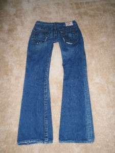   Religion Low Rise Medium Wash Distressed BOBBY Flare Jeans euc 28x31