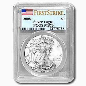    2008 Silver Eagles   MS 70 PCGS (First Strike) 
