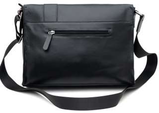   Nappa Leather Black Messenger Shoulder Crossbody Document Bags  