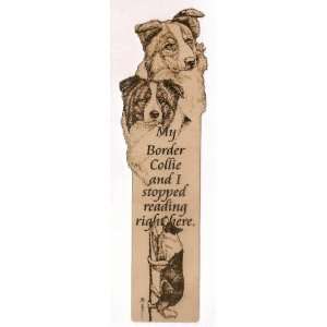  Border Collie Laser Engraved Dog Bookmark