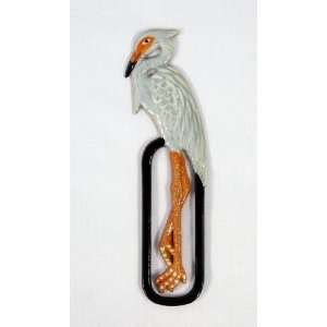   Handpainted White Egret Bird Bookmark (Set Of 12)