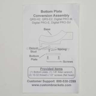 Custom Brackets CK 501 Bogen 3265/322RC2 Bracket Bottom Plate 