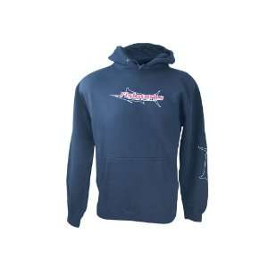  Fishworks Marlin Outline Hooded Navy Sweatshirt: Sports 