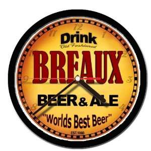  BREAUX beer and ale cerveza wall clock: Everything Else