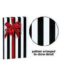 Trendy Brand New Black & White Stripes Wrap Wrapping Paper Roll 16 