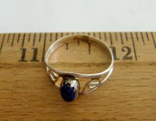 Sterling Silver Genuine Lapis Stone Ring  