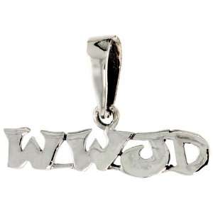   WWJD What would Jesus do Talking Pendant, 1/4 in. (6mm) tall: Jewelry