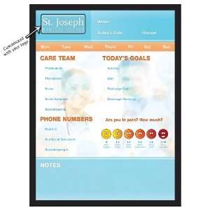  VividBoard Custom Patient Whiteboard with Black Frame 