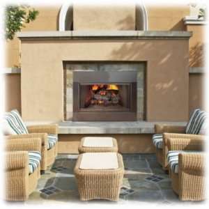   Radiant Wood Burning Fireplace with Herringbone Brick