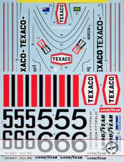 1974 FULL SPONSOR DECAL for TAMIYA 1/12 McLAREN M23 as driven by 