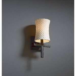   Wall Sconce w/ Hourglass Shade BRKN MBLK New Finish