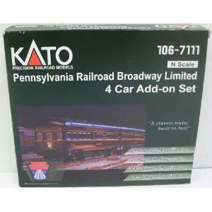  Kato 106 7111 PRR Broadway Limited 4 Car Set: Toys & Games