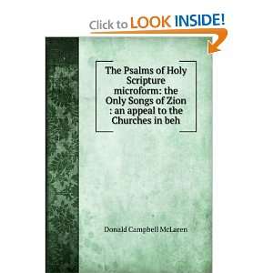    an appeal to the Churches in beh Donald Campbell McLaren Books