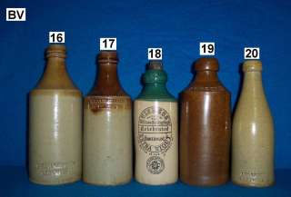 COLLECTION 48 POTTERY USA UK BEER BOTTLES STONEWARE  