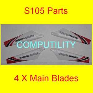 SYMA S105 S107 RC PARTS, 4X Replacement Spare Blades  