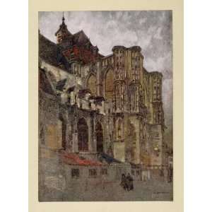   Louvain Cathedral Belgium Bruckman   Original Print