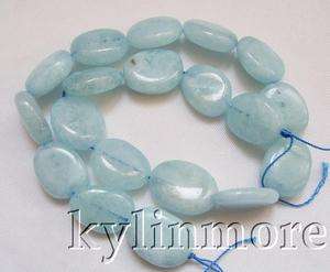8SE06029a 15x22MM Natural Aquamarine Oval Beads 15  