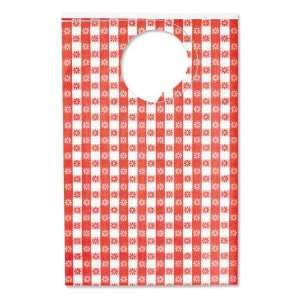  Red Check Disposable Bibs