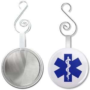   Symbol Fire Rescue Heroes 2.25 Inch Glass Mirror Backed Ornament: Home