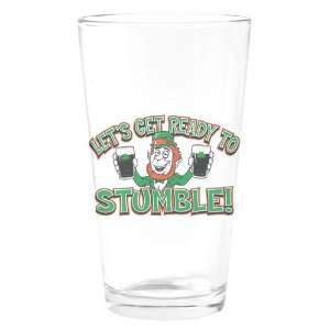  Pint Drinking Glass Lets Get Ready To Stumble Irish 