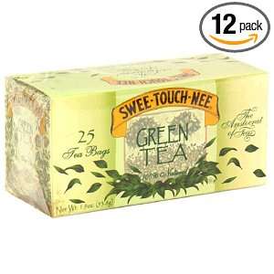 Swee Touch Nee Tea, Green Tea, 25 Bags (Pack of 12):  