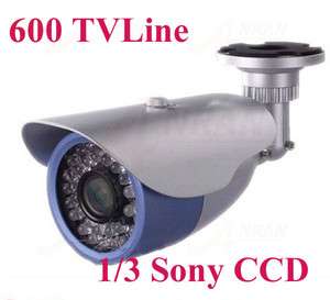  Surveillance Sony 600TVL Color CCD Outdoor Waterproof 24IR Security 