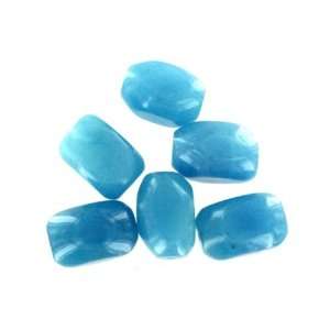 : Bulk Pack of 48   18MM Blue Faceted Oval Stone Bead (Each) By Bulk 