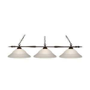  Z Lite 88103BRZ SW16 Aztec 3 Light Billiard in Bronze with 