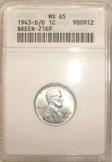   Lincoln Cent ANACS MS 65   AKA Breen 2169 & THE BIG ONE  