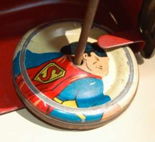 1940s MARX LUMAR 20 PRESSED STEEL TRUCK w/SUPERMAN LITHO! UNIQUE   1 