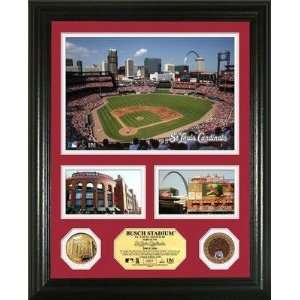 Busch Stadium St. Louis Cardinals Infield Dirt Coin Showcase Photo 