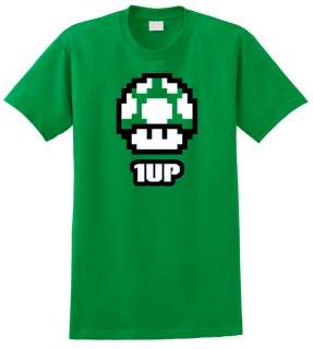  (Mens) T shirt Description  One Up Mushroom 1 Super Mario Brothers 