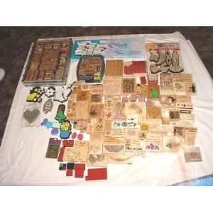 Large Lot of 262+ Mounted Rubber Stamps: Everything Else