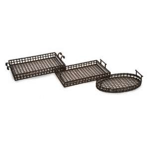 Imax Corporation 10815 3 Urban Iron Trays   Set of 3