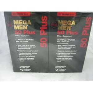  GNC Mega Men 50 Plus Two 60 Caplets Bottles Multivitamin 