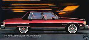 1980 PONTIAC BONNEVILLE BROUGHAM SEDAN (MAROON) MAGNET  