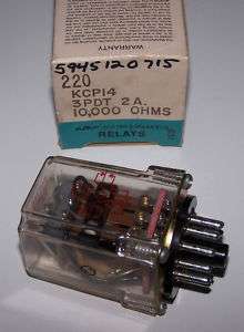 Potter & Brumfield KCP14 Relay 3PDT 2A 10K ohms NOS  