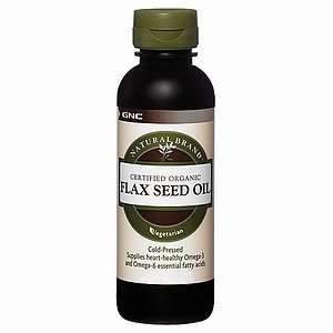  GNC Natural Brand Certified Organic Flax Seed Oil, 24 fl 
