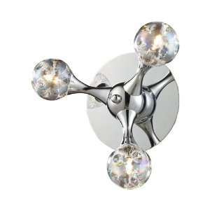  MOLECULAR COLLECTION 3 LIGHT SCONCE IN CHROME WITH RAINBOW 