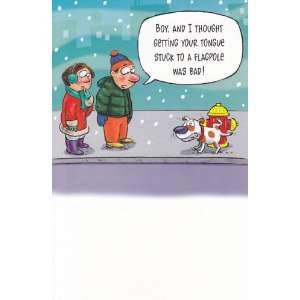 Greeting Card Christmas Humor Boy, and I Thought Getting Your Tongue 